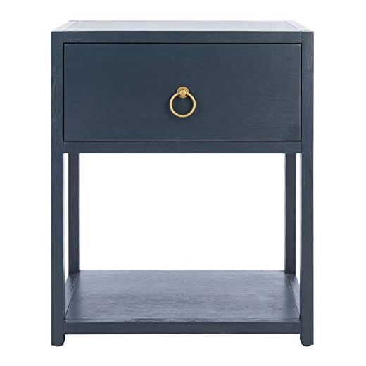 SAFAVIEH Yudi Navy Nightstand