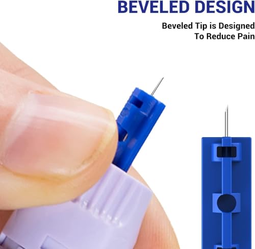 Image of MCP Lancing Device Pen 5 Depth Settings Pain-free with Round Lancets (Pack of 500 Lancets (Only Lancets))
