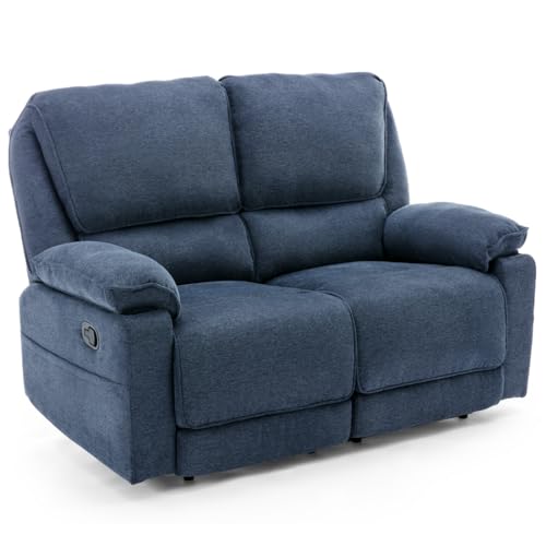 More4Homes Sydney Recliner Sofa, Blue, 2 Seater