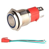 Interruttore A Pulsante 12V-24V/10A GUUZI - LED Verde/Rosso, Impermeabile IP65 | 22 Mm Per Auto O Barche - Foto 2
