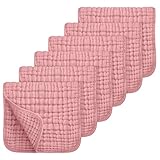 Looxii Muslin Burp Cloths Baby Girl 6 Pack - 20