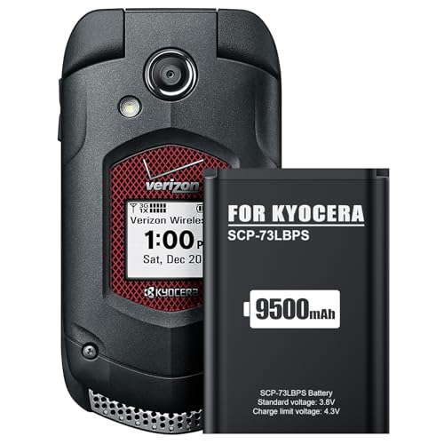 Battery,High Capacity Battery for Kyocera DuraXV Extreme E4810 Verizon Flip Phone Battery Replacement
