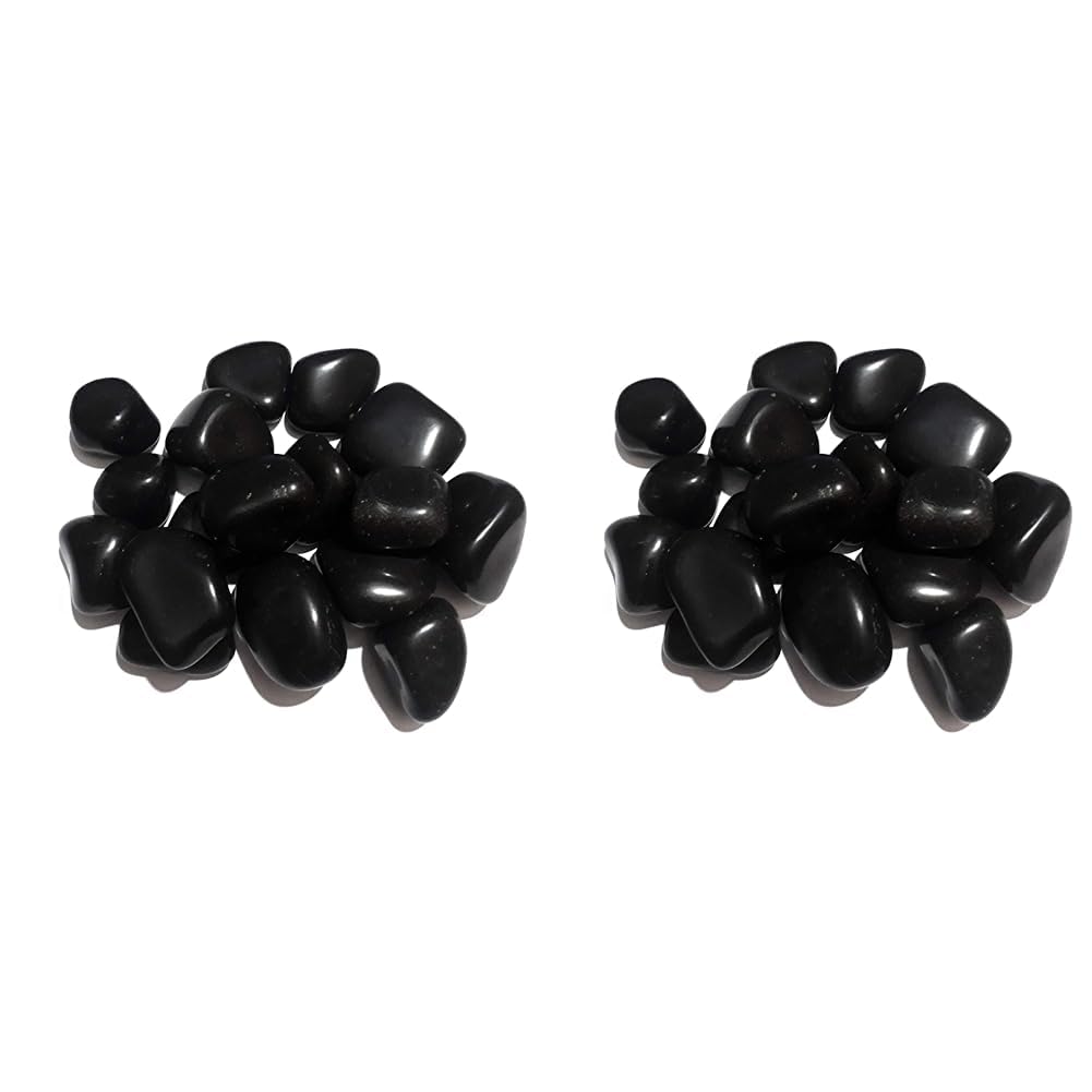 Black Pebbles Stones - Garden Decor & Aquarium -5