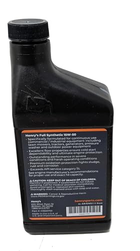 Aceite de motor sintético completo 15W-50 Henry's 16oz miniatura 2