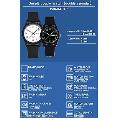 findtime Day Date Watches for Men Easy Read Dial with Luminous Analog Second Hand Arabic Numerals Waterproof Black Silicone Band Simple Design