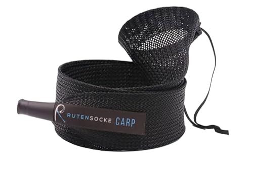 PHEIL Rutensocke Carp L 2-Teiler (120cmx45mm, Rutenschutz für 2-TLG. Ruten bis 3,6m) (Schwarz) Cover