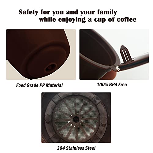 Ligicky Set Of 3 Refillable Coffee Capsules Cup Filter For Dolce Gusto Reusable Coffee Pods With Spoon And Cleaning Brush #TOP2