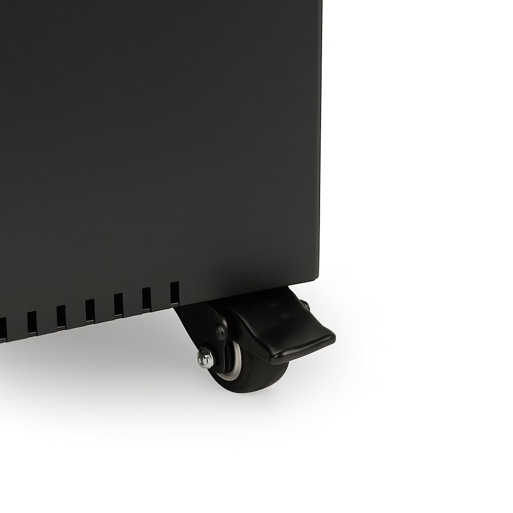 Utevarme Camino a gas per terrazza 6,5 kW 40 x 28 x 132 cm Acciaio stufa a gas nero