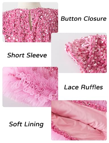 Vestido de lentejuelas para niñas ideal para bodas fiestas navideñas y eventos 5