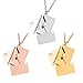 URTERYSER Fashion Necklace, Message Photos Locket Pendant Necklace Gold Silver Stainless Steel Necklaces