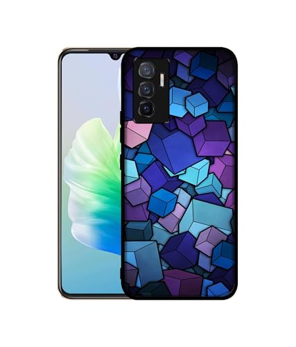 Image of Color Box Design Premium 2D Printed Metal Back Case Cover for Vivo V23E 5G / Y75 4G