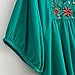 Asher White Mexican Embroidered Peasant Dressy Tops Blouses (One Size, Beige)
