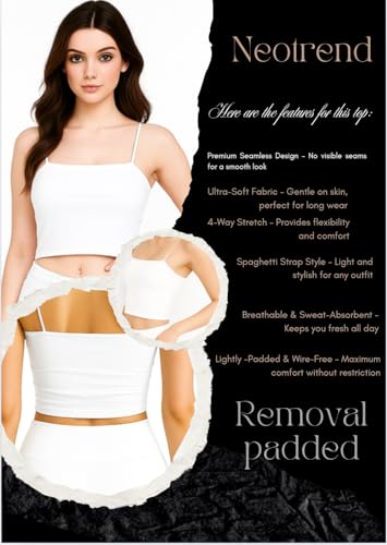 Image of Women's Seamless Long Crop Top Combo | Lightly Padded Smooth Stretchable Camisole Bra for Daily Comfort & Support | Pack of 2