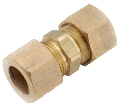 Anderson Metals 750062-14 Compression Union, Tube to Tube, Brass, 7/8 in. - Quantity 5