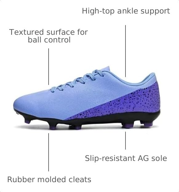 Image of Mens Soccer Cleats Womens Indoor Soccer Shoes Wide Baseball Turf Shoes Adult Youth Rugby Shoes Big Boys Small Spikes AG TF Football Boots