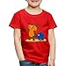 Spreadshirt Die Sendung Mit Der Maus Elefant Und Maus Hand An Rüssel Kinder Premium T-Shirt, 98-104, Rot