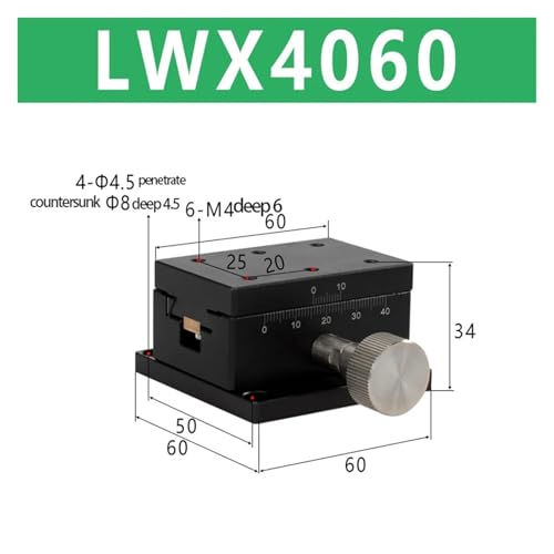 Plateforme de réglage fin à queue d'aronde Axe X LWX4060 pour alignement optique - 3