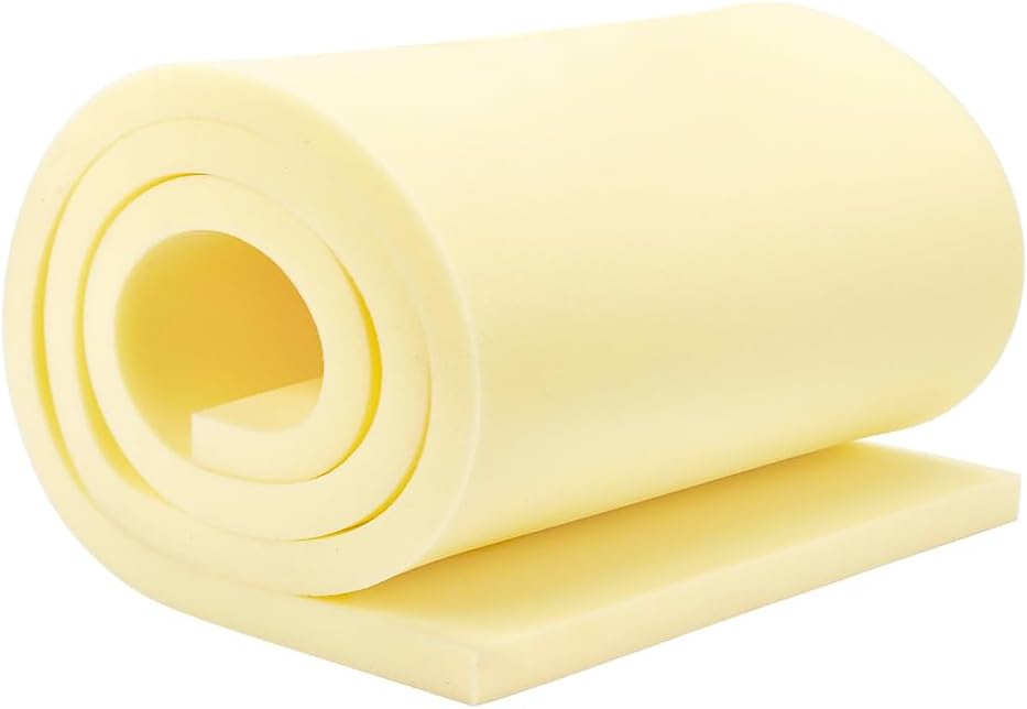 PH PandaHall 6.6 Ft High Density Foam Cushions, 16.1"Wx1"H Yellow Upholstery Sponge Replacement Dense Foam Seat Padding for DIY Craft Project Sofa Couch Chair Office Home Improvement