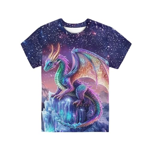 Image of WELLFLYHOM Kids Tshirts Girls Boys Short Sleeve Crewneck Tees Shirts Casual Sport Pullover Tops Size 3-16 Years