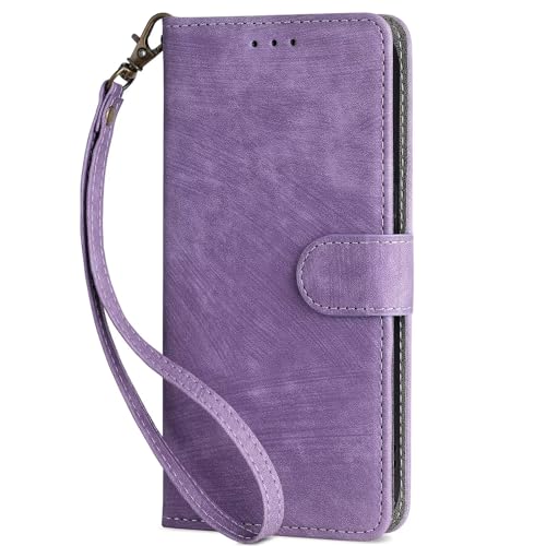 BAIDIYU Funda para Motorola G Play 4G 2024, Función Atril, Funda con Tapa, Cuero + Fibra Fina + Material de Bloqueo RFID Funda Tipo Billetera, Funda para Motorola G Play 4G 2024.(Púrpura)