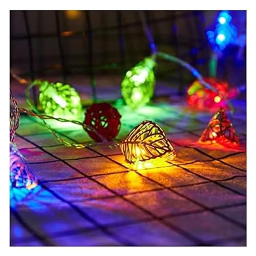 Guirlandes lumineuses créatives feuilles d'or en fer forgé haut de gamme