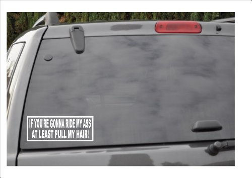 IF You're Gonna Ride My Ass.at Least Pull My Hair! -Window Decal
