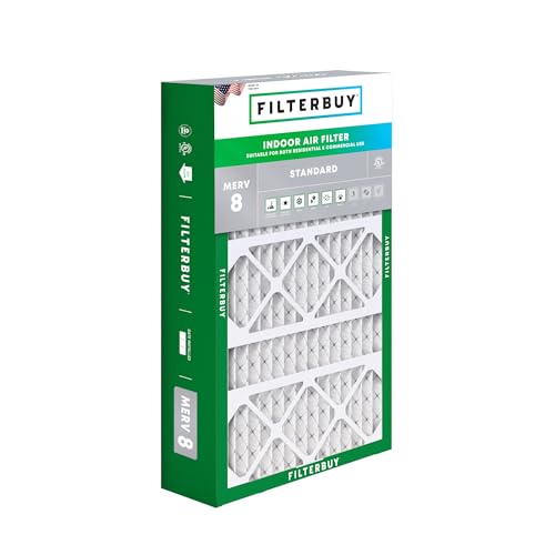 Filterbuy 17x26x4 Air Filter MERV 8 Essential Dust & Allergy Defense (1-Pack), Electrostatic Pleated HVAC AC Furnace Filters Replacement for Lennox (Actual Size: 16.56 x 25.94 x 4.13)