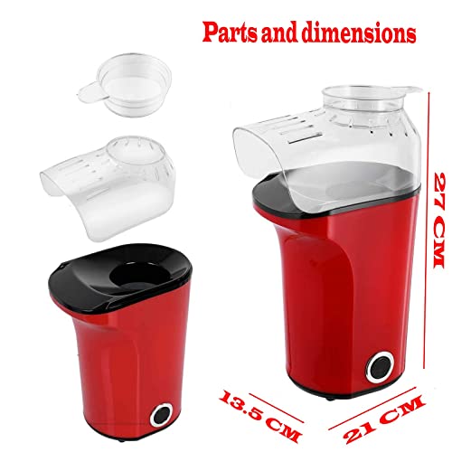 Popcornmaschine, Popcornmaschine ohne Fett und Öl, Ein-Knopf-Bedienung, Mit Abnehmbarem Deckel, BPA-Frei… – Bild 3