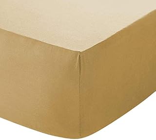 Linen Zone Egyptian Cotton 200 Thread 30CM/12 Deep Fitted Bed Sheet, 4 FT Small Double - White
