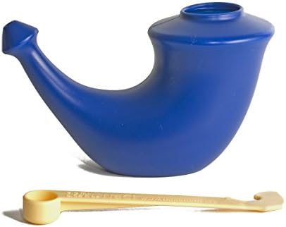 Rhino Horn Premium Neti Pot Nasal Cleaner (Blue)