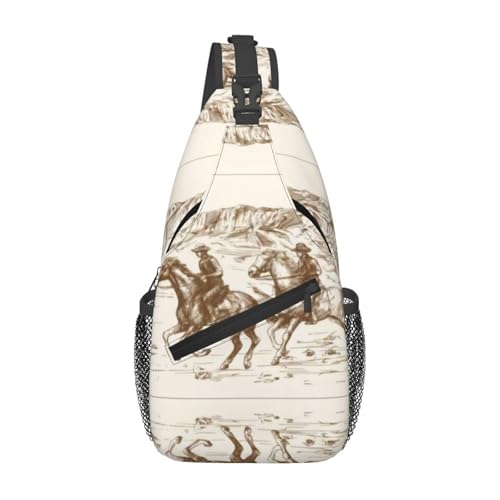 Sac à bandoulière homme sport sacoche d'extérieur motif désert pour cyclisme et fitness