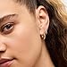 Ana Luisa Giulia Huggie Hoop Earrings for Women - Hypoallergenic Water-Resistant Tarnish-Free Chunky Earrings for Women - 14K Gold Plated & Silver Rhodium Plated Hoops - Small, Medium & Large Size