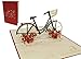 LIN-POP 156 UP 3D Grußkarten Fahrrad, Glückwunschskarten Gutscheinskarten Geburtstagskarten Venlo Damenfahrrad