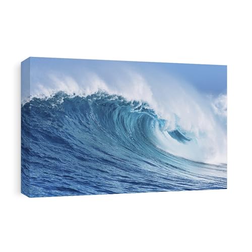 CafePress Canvas Wall Art Beach Powerful Wave Ready to Hang for Living Room, Bedroom or Office