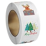 [Un joli motif dessin animé pour égayer Noël] : Ce rouleau d'autocollants est orné d'une variété de motifs colorés, chacun incarnant l'esprit festif. Ils ajoutent une touche irrésistible de Pour joie et d'humour enfantin à vos coffrets cadeaux
