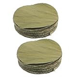 GRIRIW 100pcs Natural Dried Lotus Leaf Wrappers for Food Wrapping and Sushi Plate Decor Round Edible Lotus Leaves for Sticky Rice Wrap Dim Sum Steaming Asian Culinary Use Party Food