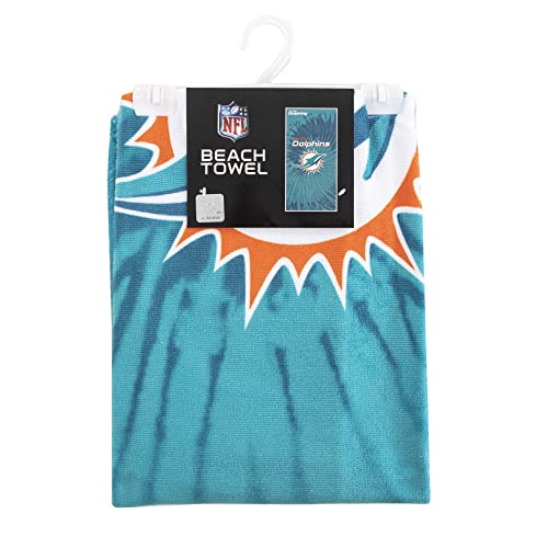 Image of Northwest NFL Miami Dolphins Unisex-Adult Beach Towel, 30 inch x 60 inch, Psychedelic (Pack of 6)