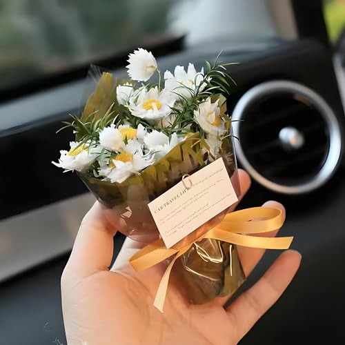 Mini Ramo de Flores Secas Daisy Blanco miniatura 4