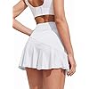 Ekouaer Tennis Golf Skirt Solid Run...