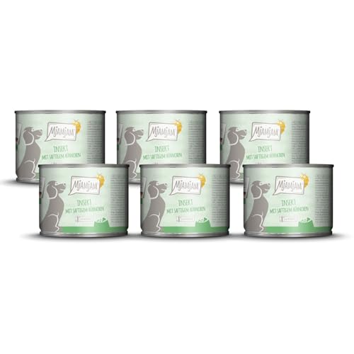 Produktbild von Mjamjam Hunde Nassfutter Insekt mit saftigem Hühnchen - 6 x 200 g