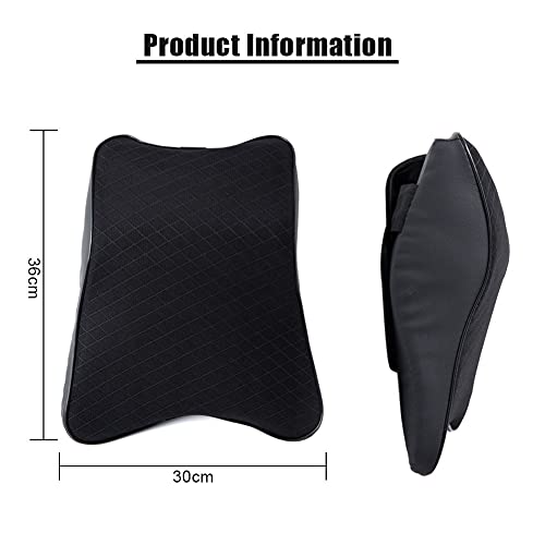 Car Seat Headrest Neck Rest Cushion - Ergonomic Car Neck Pillow Durable 100% Pure Memory Foam Carseat Neck Support - Comfty Car Seat Back Pillows for Neck/Back Pain Relief (Black 2pcs)
