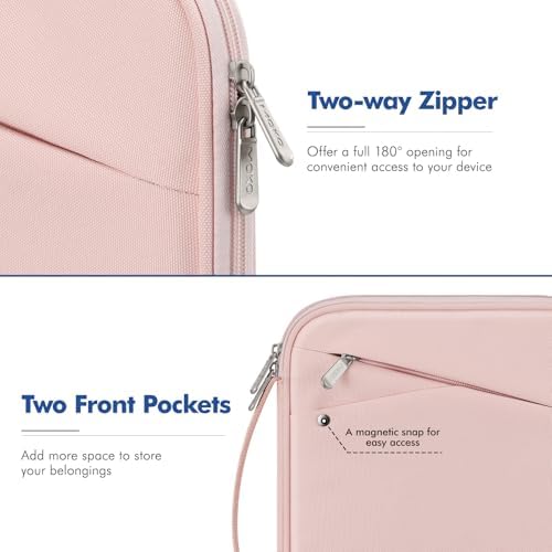 MoKo 13-14 Inch Laptop Sleeve Bag Padded Protective Carry Case with Handle — view 4