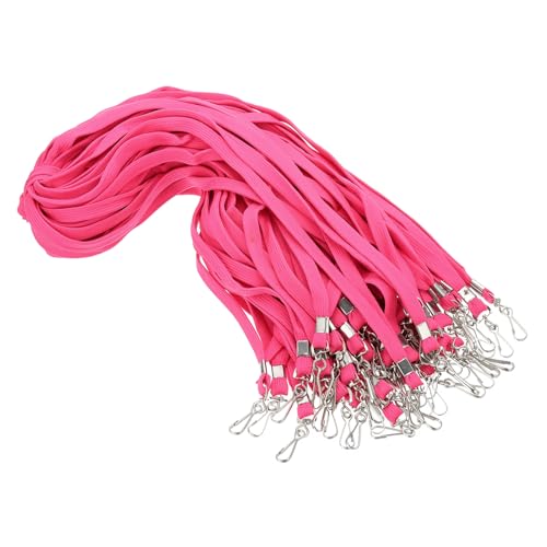 PATIKIL 47 cm bulk lanyards 100 st ID-bricka nyckelband för lärare hållbara nycklar namn etiketter plånbok kryssningsfartyg telefon djupt rosa