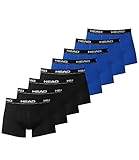 beckham style 2017 Soft Touch HEAD Men Boxershort 841001001 Basic Boxer 8er Pack, 4x Black 4x Blue/Black, M