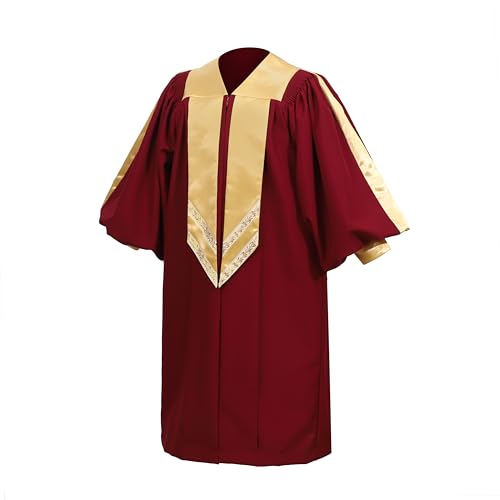 Gradwow Deluxe Choir Robes for Church Adults Maroon (Maroon, 39) - Thumbnail 3