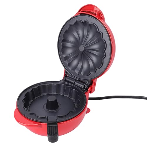MENDUNER Mini Máquina para Hacer Pasteles de 550 W |Máquina para Hacer Gofres y Magdalenas Antiadherentes para Desayuno, Diseño Compacto para Cocinas Pequeñas, Incluye Accesorios (Enchufe de la UE)
