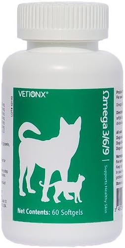 VETiONX Omega 3/6/9 - Complete Omega Fatty Acid Supplement for Cats and Dogs