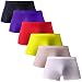 YuKaiChen Mens Silk Underwear Sexy Seamless Boxer Briefs Short Leg 6-Pack L/US S