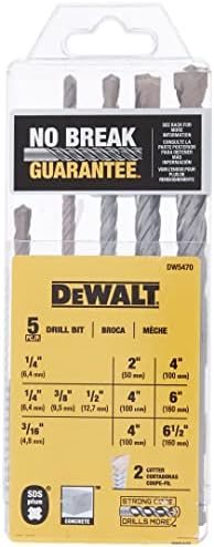 Dewalt DW5470 5-Piece Rock Carbide SDS Plus Hammer Bit Set