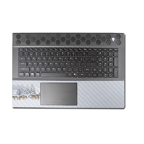 Image of MightySkins Carbon Fiber Skin Compatible with Alienware M18 R1 (2023) Full Wrap Kit - Wolf Pack | Protective, Durable Textured Carbon Fiber Finish | Easy to Apply & Change Styles | Made in The USA